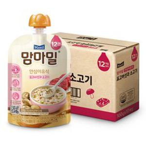 맘마밀 안심이유식 12개월, 표고버섯과 소고기, 100g, 10개