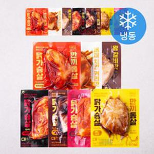 한끼통살 소스 통살 닭가슴살 7종 x 2개입 세트 1400g (냉동), 1세트