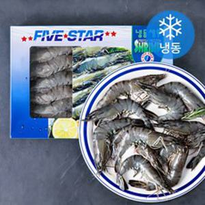 FIVESTAR 말레이시아산 블랙타이거 얼룩 새우 (냉동), 500g(20미), 1개