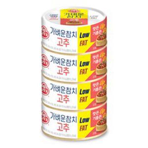 오뚜기 가벼운참치 고추, 135g, 4개