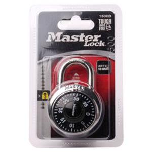 Masterlock 콤비네이션 패드록 다이얼자물쇠 1500D 블랙 다이얼, 1개