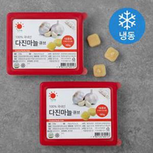 엔젤식품 국내산 다진마늘 큐브 (냉동), 180g, 2개