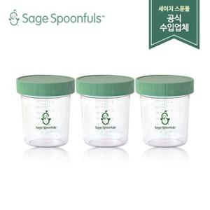 NEW 유리 180ml 3P/유리 이유식용기/이유식식기/이유식 보관용기/초기 이유식그릇/초기 이유식준비물/이유식통/세이지스푼풀