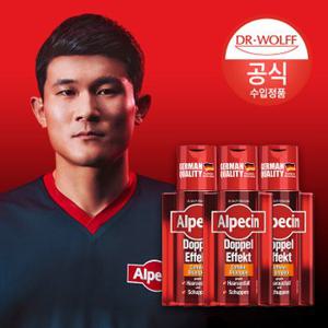 알페신 더블이펙트 카페인 샴푸 (지성용)  200ml x3