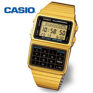 [정품] CASIO 카시오 DBC-611G-1D 데이터뱅크 계산기 금장 메탈시계