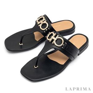 [FERRAGAMO] 페라가모 간치니 샌들 RIKIS-10 NERO 753927