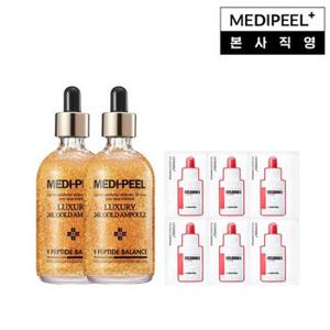 럭셔리 24k 골드 앰플 100ml x 2 + 멜라논 액스 앰플 1.5ml x 6