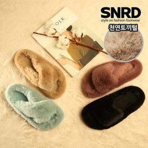 [무료배송][Tears-Fur] 천연토끼털 여성 Darling 털-슬리퍼/실내화