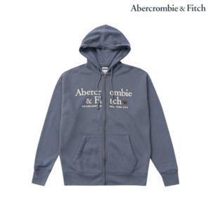 [A&FITCH] 아베크롬비 그래픽 후드 집업 GRAY BLUE