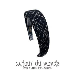 classic tweed hairband (black)