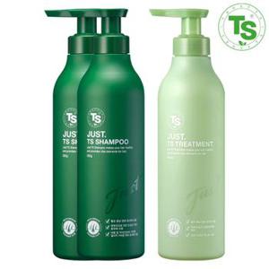 저스트 TS 샴푸 500g 2개 + 트리트먼트 500ml