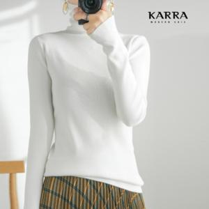 KARRA 카드슬림터틀넥티셔츠_A3F0729