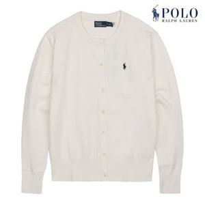 [POLO RALPH LAUREN]  여성 코튼 블렌드 가디건 내추럴