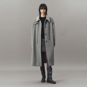 KNIT COLLAR BALMACAAN COAT_MISTY GREY