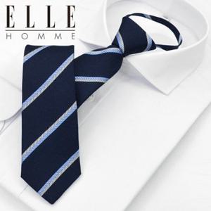 [ELLE HOMME] 엘르옴므 실크 지퍼/자동 넥타이-마라카스 네이비 7cm