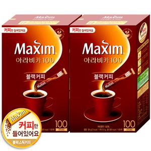 맥심 아라비카 솔루블 블랙커피 100Tx2 /설탕없는커피