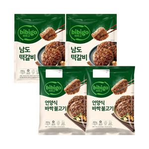 비비고 (CJ제일제당)  남도떡갈비 450G 2팩 + 언양식바싹불고기 460G 2팩