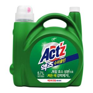 액체세제 대용량 액츠 수퍼클린 찌든때 5.7L 겸용