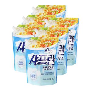 엘지 샤프란 햇빛건조 섬유유연제 프레쉬 아로마 2L 6