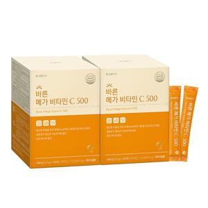 바른 메가 비타민C 영국산 분말 500mg x 100포 2박스