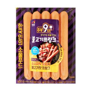 목우촌 주부9단 불고기 프랑크소시지  500g/아이스팩+보냉팩 포장 발송