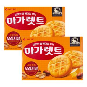 롯데 마가렛트 352g x 2개 사무실 간식 과자 베이킹 쿠키