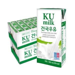 건국 멸균우유 200ml 48팩