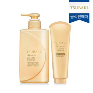 츠바키 볼륨 앤 리페어 컨디셔너+트리트먼트 + 샴푸 리필 660ml