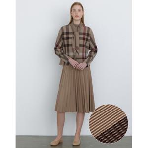 닥스 여성 24FW 인기 재입고/D-PLEATS 베이지 소프트 플리츠 레이어드 원피스(원피스+탑+스카프구성) DLDR4DP71I2