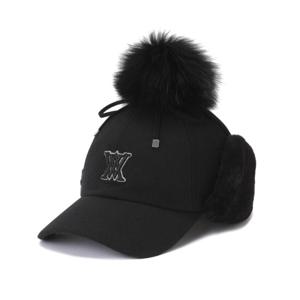 [어뉴골프] 여성 (W) WOOL KNIT BALL CAP_BK