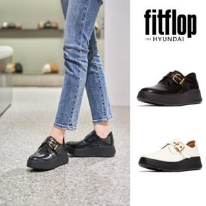 핏플랍 FITFLOP (FFSO4F570) 24FW F-모드 레더 블랙 여성 더비 로퍼