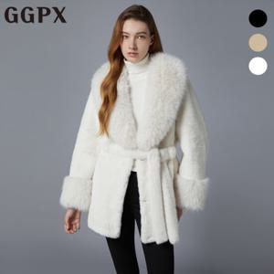 GGPX  빅 카라 페이크 퍼 하프 코트 (GOACT011F)