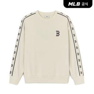 [MLB] 클래식 모노그램 테이핑 오버핏 맨투맨 BOS (D.Cream)