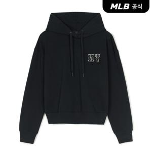 [MLB] 여성 쿠퍼스 스몰로고 크롭 후드티 NY (Black)