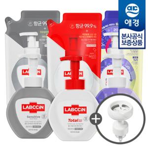 [애경]랩신 핸드워시 500ml x3개 + 리필 450ml x3개 +플라워펌프