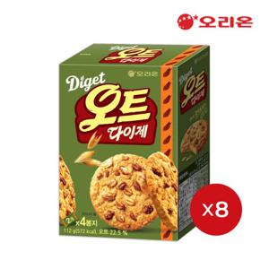 [오리온] 오트 다이제 4P(112g) x 8개