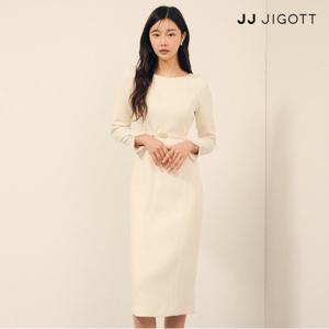 (JJ지고트) 펄 슬리브 보트넥 H라인 원피스 GPAM0OP901