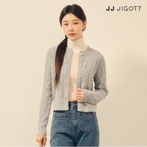 (JJ지고트) 글리터 케이블 라운드넥 가디건 GPAA1CD121