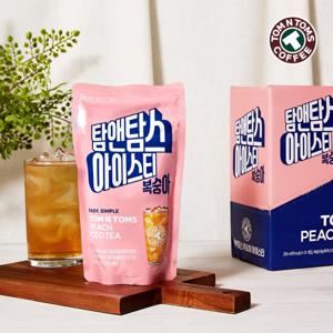 탐앤탐스 복숭아 아이스티 파우치 230ml x 20개입