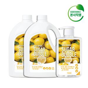 슈가버블 베이킹소다 레몬 주방세제 750ml+2.5Lx2개