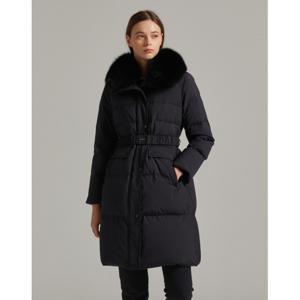 닥스 골프 여성 23FW PREMIUM CLASSIC 블랙 퍼탈부착 구스다운 패딩점퍼 DNJU3D854BK