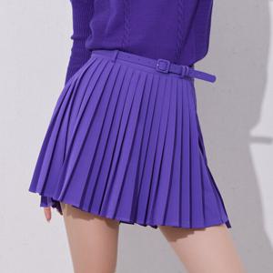 [제이제인] 여성 언발 벨트 플리츠 스커트(Purple) 골프웨어