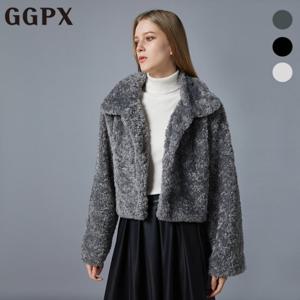 GGPX  싱글 카라 페이크 양털 퍼 자켓 (GOBJK021F)