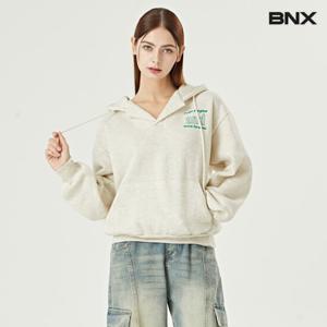 BNX 레터링 기모 후드티셔츠 (BW4TS015L0)