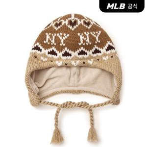 [MLB] 베이직 노르딕 이어플랩 미드 비니 NY (L.Camel)