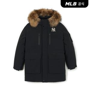 [MLB] 고프코어 아웃포켓 FUR 미드 구스 패딩 NY (Black)