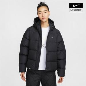 우먼스 나이키 스포츠웨어 메트로 패딩 써마 핏 루즈 다운 후드 재킷 NIKE FZ5929-010