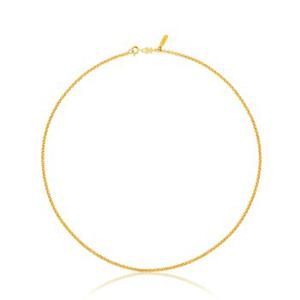 버메일 실버 토스 체인 초커 위드 볼 50cm/ Vermeil Silver TOUS Chain Choker 목걸이 511900545