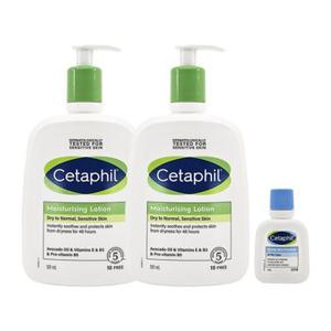 [Cetaphil] 세타필 모이스춰 라이징 로션 대용량 591ml 2개+클렌져 29ml