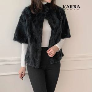 KARRA 리얼밍크케이프자켓_A3F18455